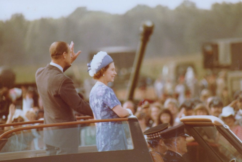 Queen Elizabeth II and Prince Phillip at Sennelager, FRG 1976